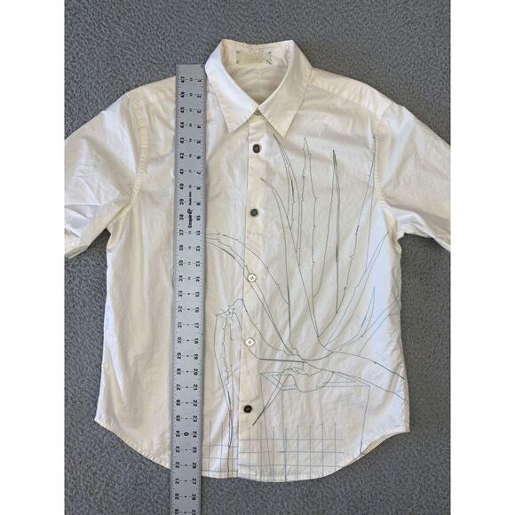 Rohka Button Up Shirt Mens Small/Medium Abstract Embroidered - Picture 4 of 9